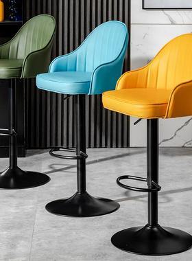 吧椅前台酒吧椅升高降台脚凳家用吧凳现ZG-65226代简约吧椅靠背高