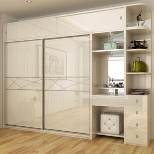 现代简约推室拉门509衣经济型板式 木质合收纳柜柜子组卧整体衣柜