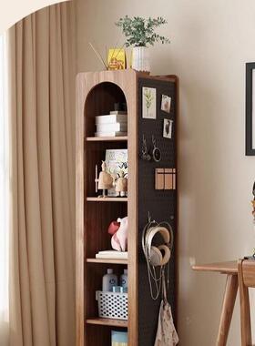 落地书架用夹缝穿衣GUV镜储柜边柜旋洞洞收家纳书转柜旋转穿衣物