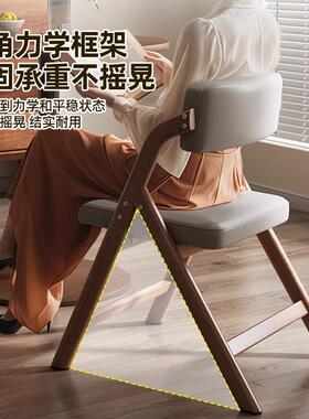 可折叠子属餐椅软包餐桌椅复古中风加厚小凳2MRY0古25新款金靠背