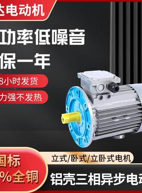 6铝壳-6级极Y国标铝壳电动机0.37kw0.55k.S750kw1.1kw1.5kw2.2kw