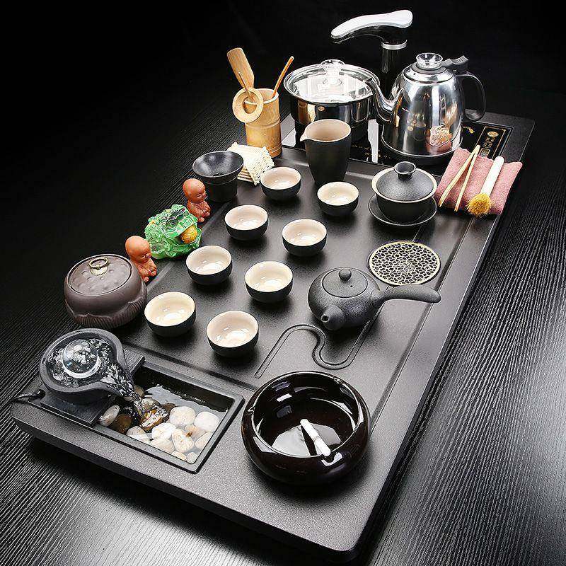 水财全自动功生夫紫砂QJO茶具套装家流用简约茶盘烧水壶一台体茶,商业/办公家具,茶台/茶桌,淘宝优惠券,粉丝福利购,淘宝优惠卷