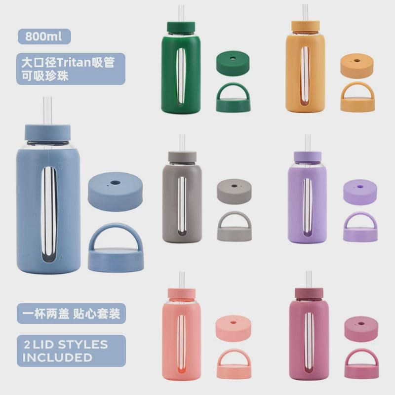 玻璃杯超大容量单双层水杯户外y泡茶杯男生便携防摔杯子1000ml