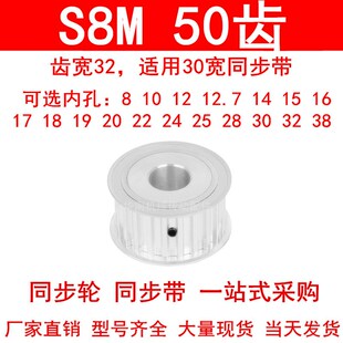 同步轮S8M50齿AF齿宽32内孔192022425同步带轮HTPA50S8M300-A-N20