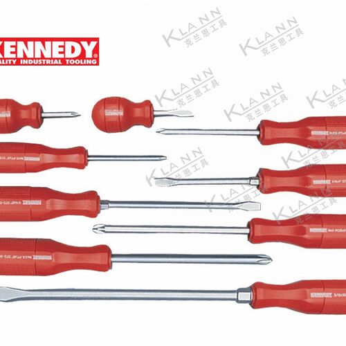 英国KENNEDY加强柄装配用螺丝刀8件套 KEN-572-9870K克伦威尔工具
