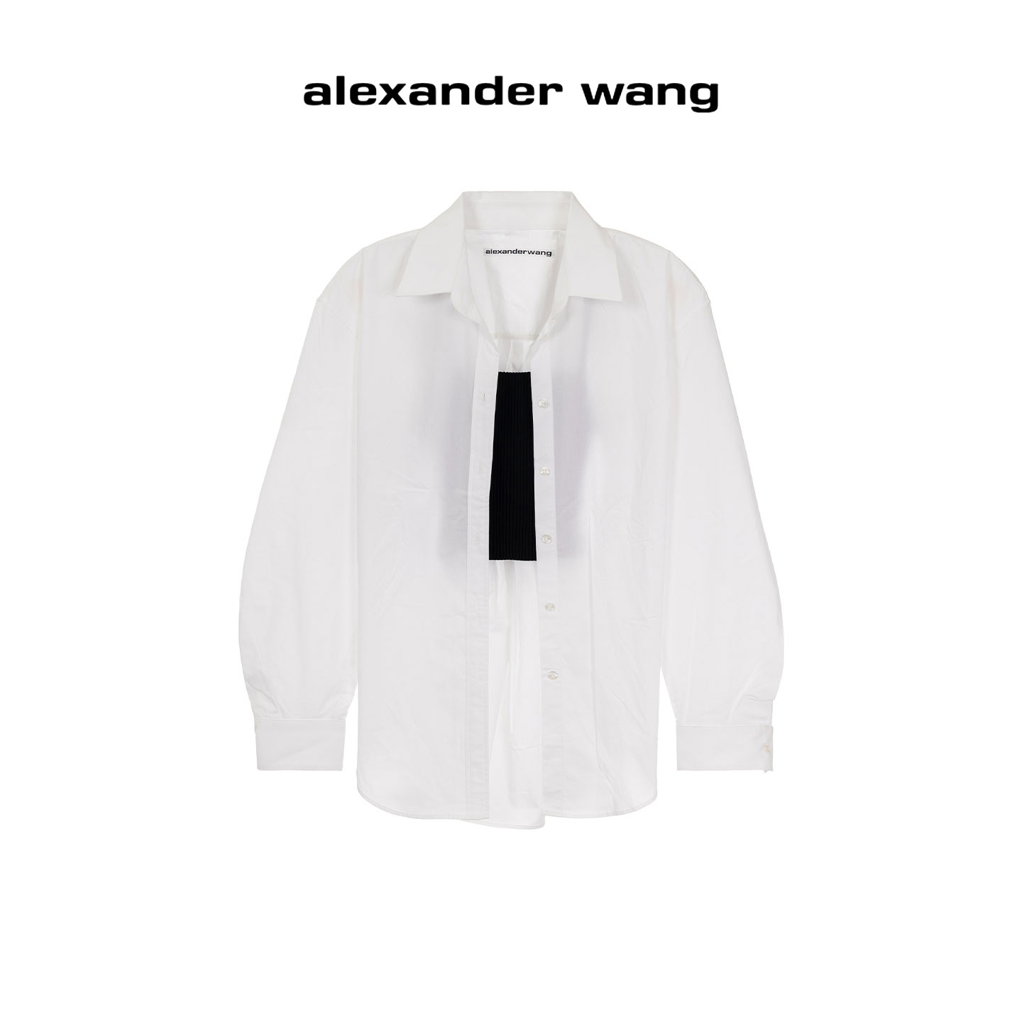 Alexander Wang亚历山大王 内小吊带白衬衫女士宽松休闲长袖衬衣