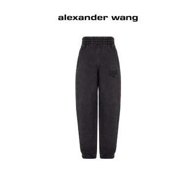 Alexander Wang亚历山大王秋冬休闲运动裤女士加绒厚款束脚卫裤