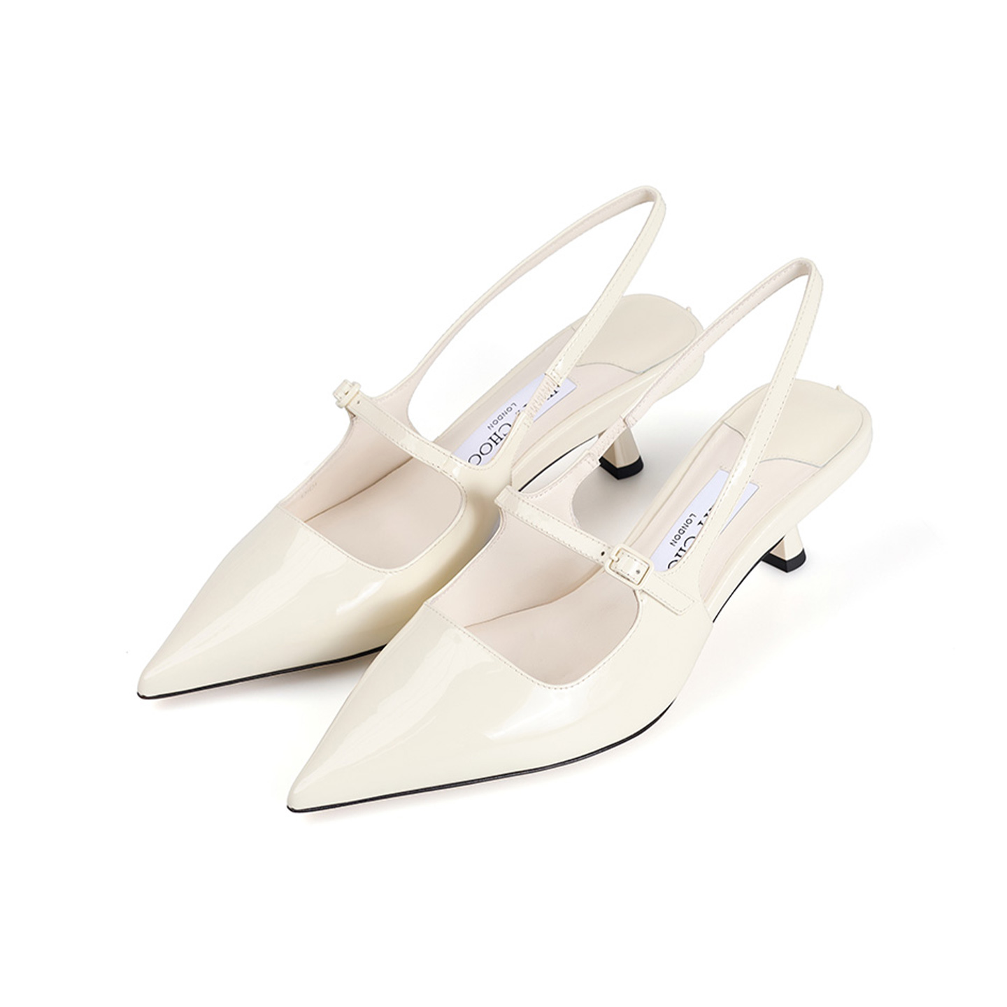 Jimmy Choo女士尖头露跟高跟凉鞋优雅通勤休闲包头单鞋