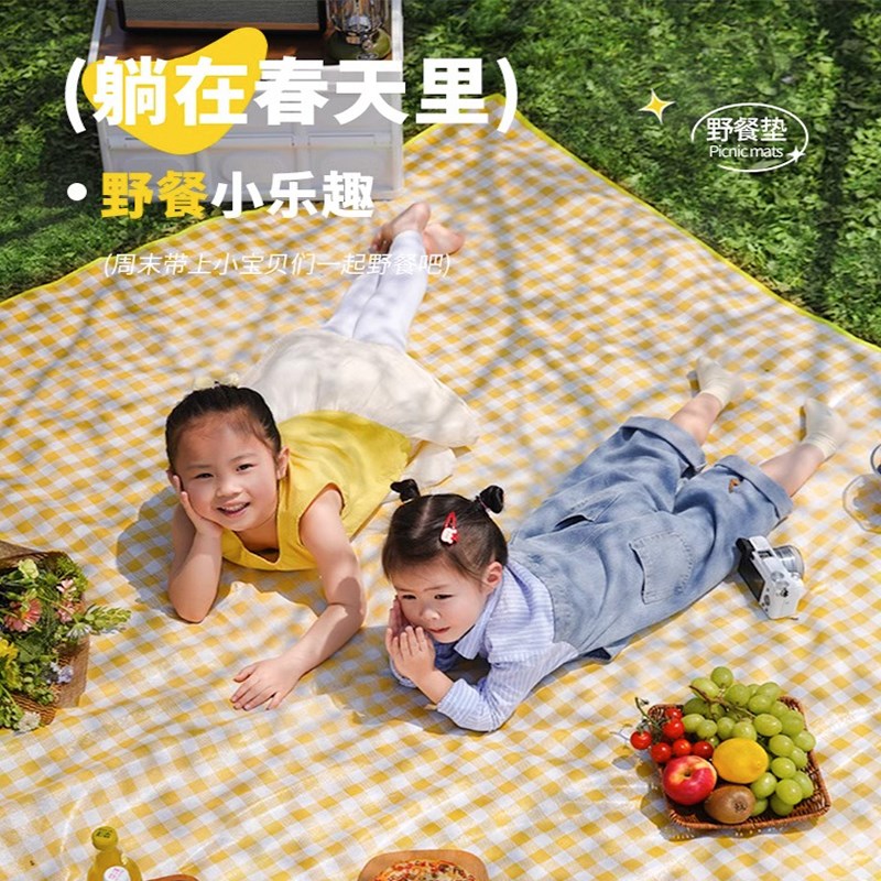 野餐垫防潮布h加厚户外露营沙滩地垫野外防水帐篷郊游草坪春游垫