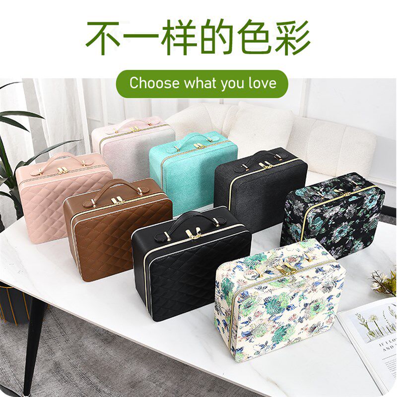 2025新款手提m化妆师化妆箱大容量带灯镜子便携式旅行收纳包