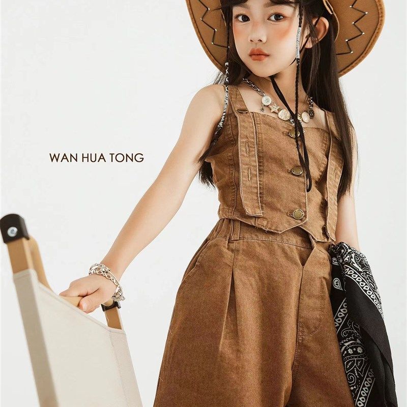 2023年儿童摄影西部牛仔v大童男女宝宝拍照服装影楼艺术照拍照道