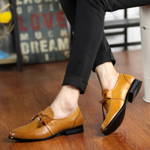 英伦新款 发型师时尚 单鞋 2020b冬季 百搭鞋 商务皮鞋 休闲韩版 子 男士