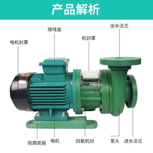 宁贡FP/FPZ耐酸碱腐蚀自吸泵离心水泵抽海水防腐塑料化工泵工业用