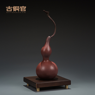 古铜官铜葫芦摆件玄关客厅家居摆设中式祝寿文创礼品办公桌工艺品