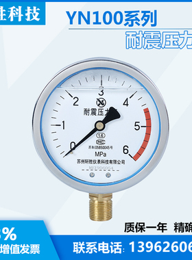 YN100 6MPa 耐震压力表 油压压力表 抗震压力表 苏州轩胜仪表科技
