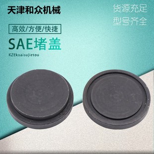 SAE法兰堵 法兰堵头 带O型圈槽堵头 圆形堵头 整体法兰夹配套堵头