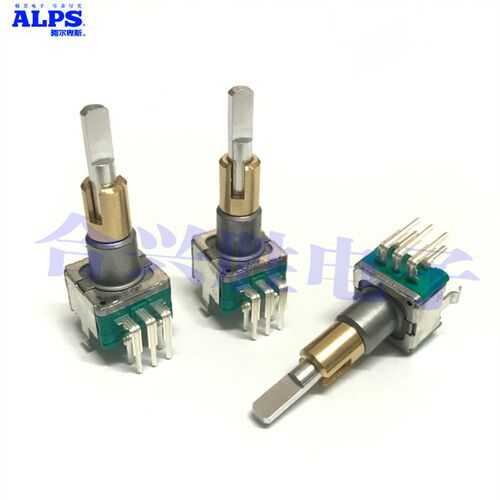 日本原装ALPS双轴编码器EC11EBB24C03双联带开关2联调节30定位数