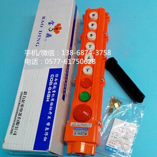 正品宝鼎牌COB CLD-64BH防雨型行车按钮开关银点带失压保护带急停