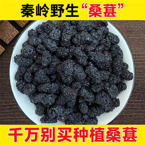 野生桑葚新鲜黑桑椹非特级桑葚干 干果搭新货覆 覆盆子枸杞红花泡