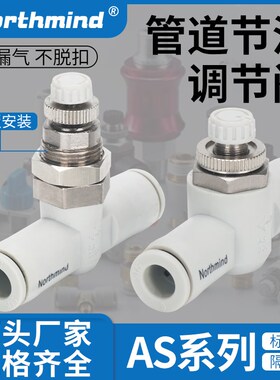 SMC型AS1002F-04A管道节流阀2002F/2052/3002/4002F-06/08/10/12A