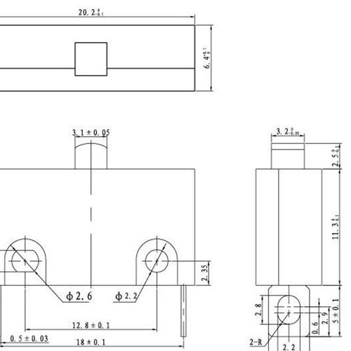 电吹风开关吹风机冷热风开关两脚微动咖啡机常闭KW11B/XN-7