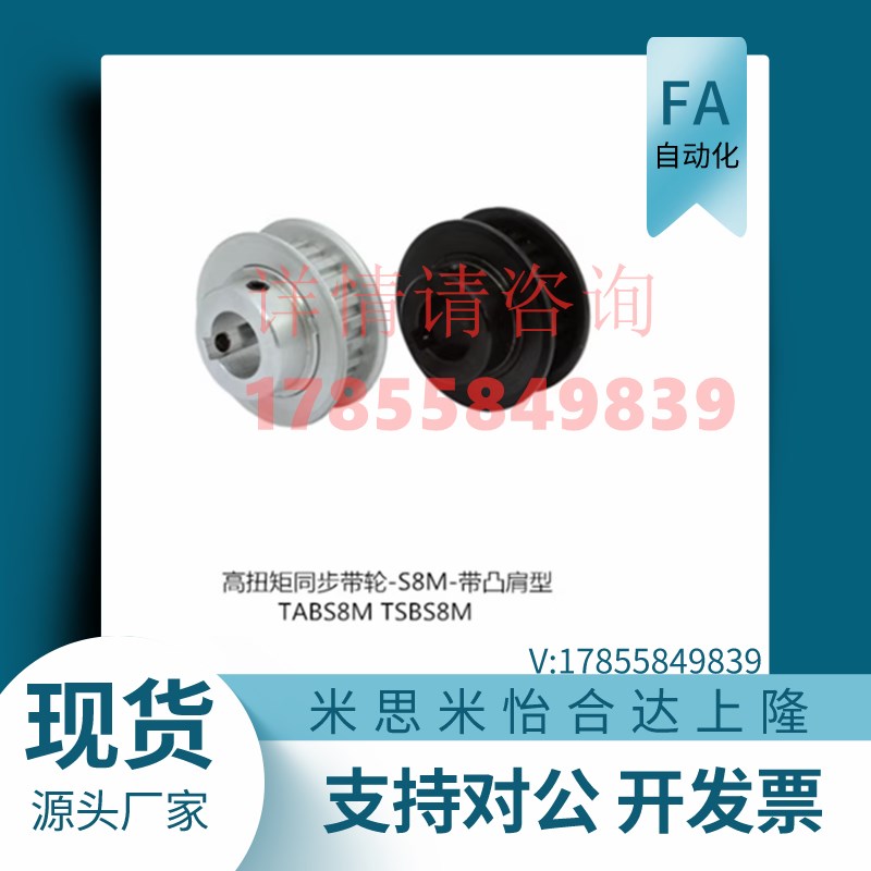 上高扭矩同步带轮-S8M带凸肩型 TABS8M TSBS8M-20 25 36-300隆