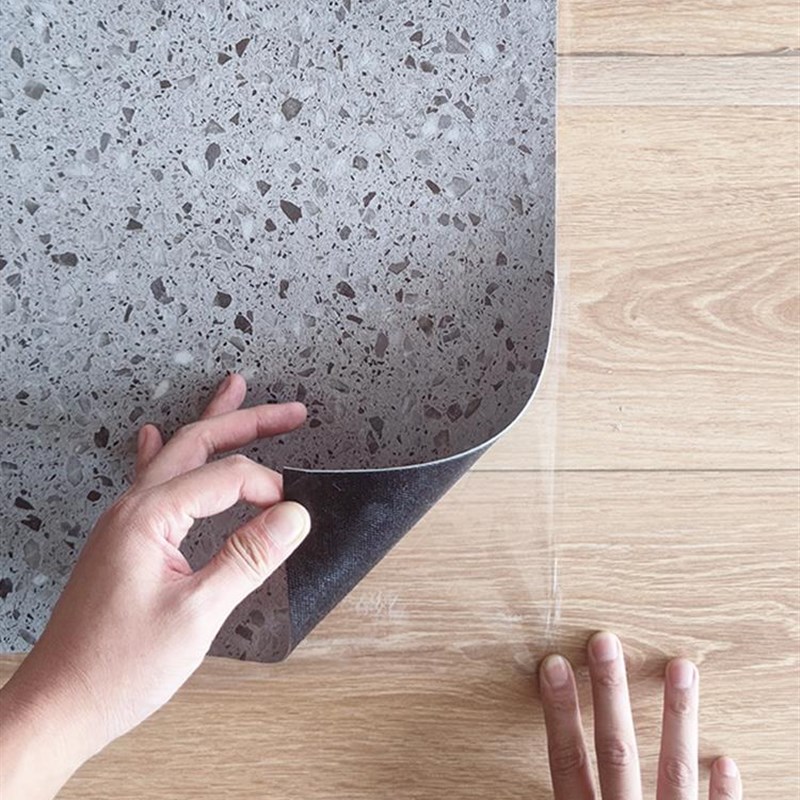 pvc水磨石地板贴自粘耐磨仿大理石石塑地板革商用地板贴垫地面翻