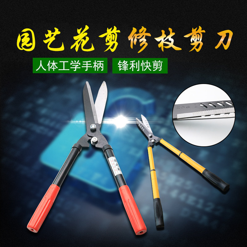 园艺剪刀修枝剪绿化工具园林草坪修枝剪果树剪家用大剪刀花剪子