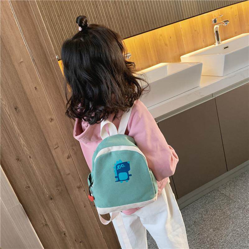 韩版儿童背包轻便百搭帆布卡通双肩包可爱幼儿园男女宝宝旅行书包