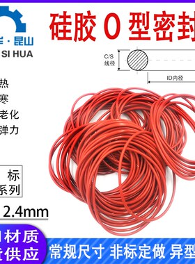 日标P系列P10A-P22线径2.4mm硅胶VMQ耐高温密封进口高弹橡胶O型圈