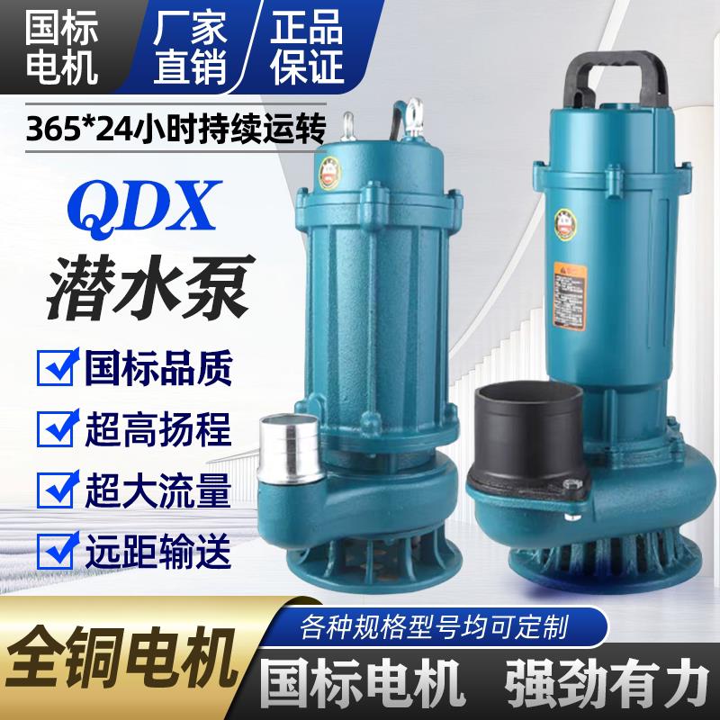 明霸潜水泵220V小型清水泵家用抽水泵高扬程农用水泵小型220v