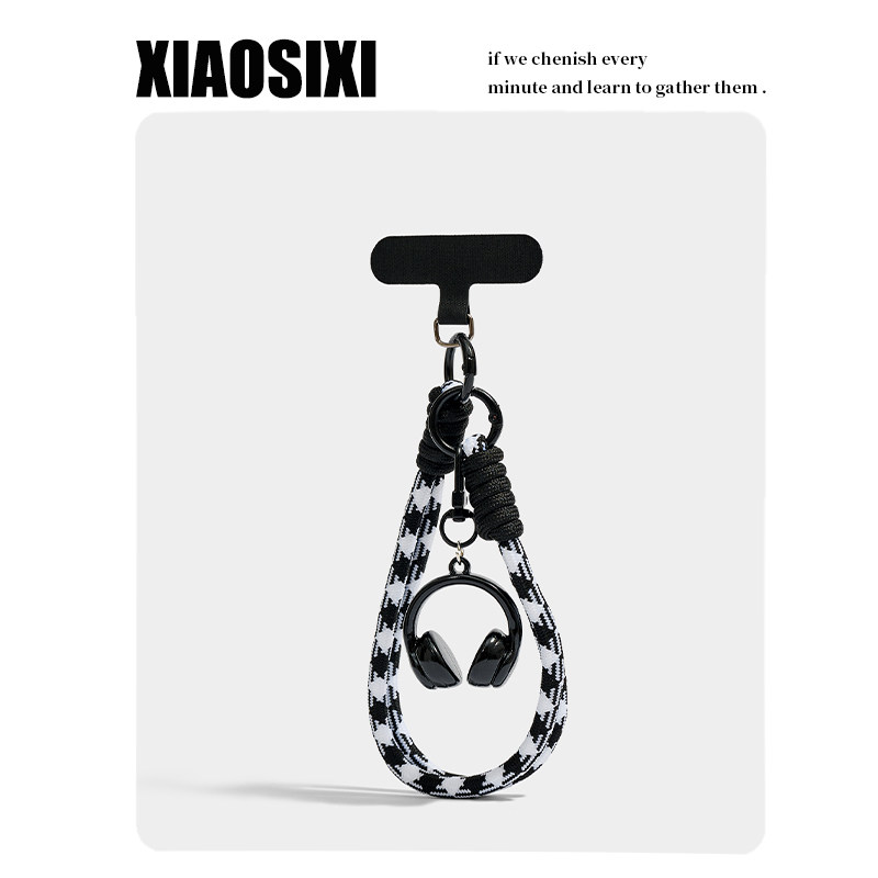 XIAOSIXI原创暗黑耳机手机挂绳腕带钥匙扣挂链包包挂件相机挂饰,服饰配件/皮带/帽子/围巾,包挂件,淘宝优惠券,粉丝福利购,淘宝优惠卷