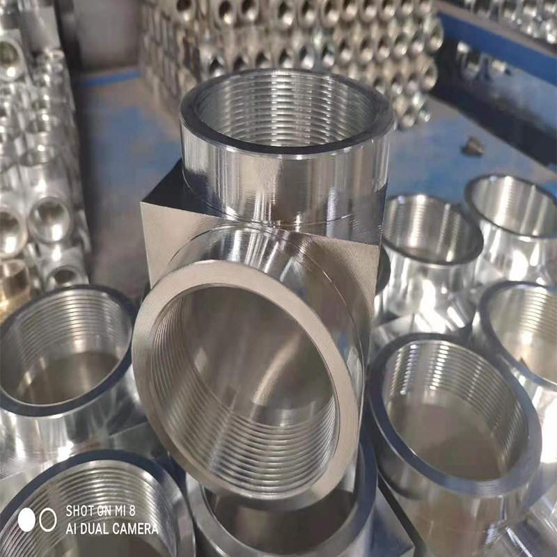 不锈钢高压锻造管件承插四通耐腐蚀锻制等径异径方体四通