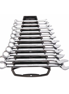 世达SATA工具11件英制全抛光两用扳手组套 09021英制开口梅花扳手