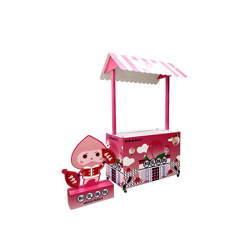 户外夜市小吃摆摊车饮品宣传活动促销架引流花车货架定推车