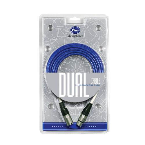 Blue Dual Cable 2芯线 话筒线卡农公对卡农母双卡线音频线6米