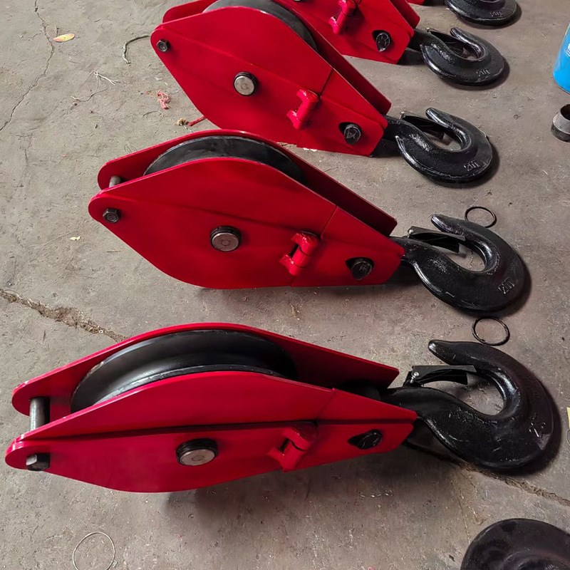 吊钩起重滑车国标钢丝绳重型滑轮带轴承定滑轮组开口闭口家用滑车