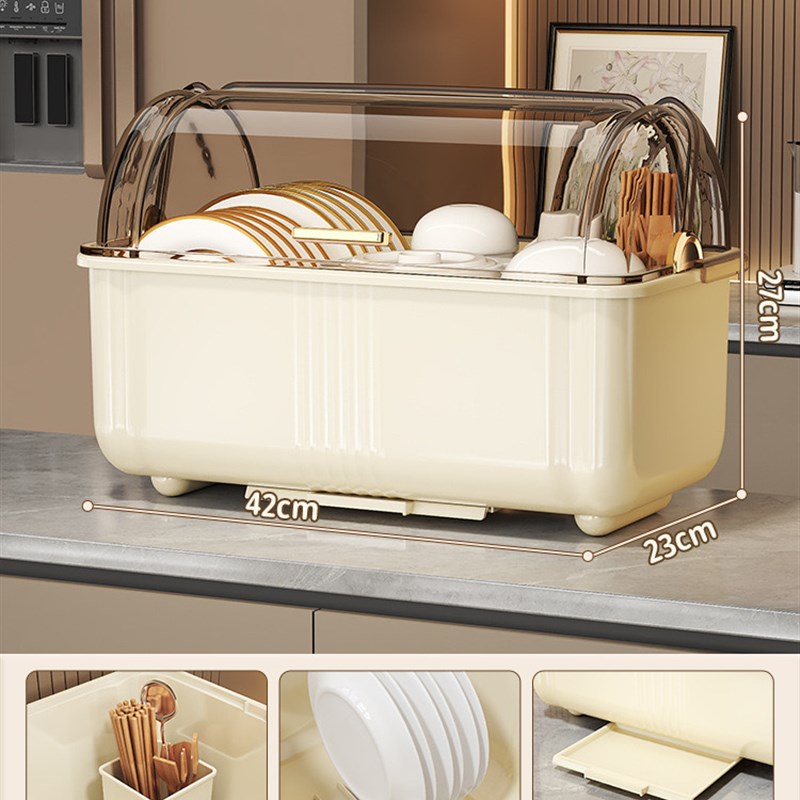 轻奢house碗架厨房置物架碗筷盘子收纳盒沥水碗柜台面碗碟餐具收