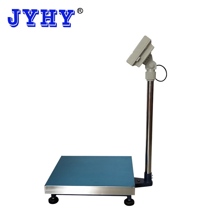 智能触控电子台秤150kg电子秤商用称重台秤快递仓库带轮计重秤