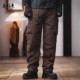 裤 冬季 男外穿加厚保暖可拆卸内胆中老年户外休闲工装 羽绒f裤 新款