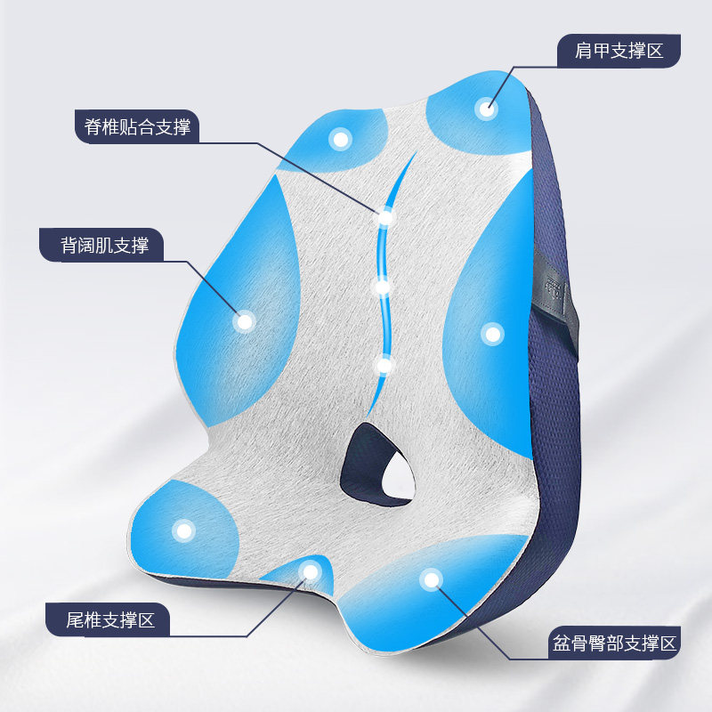 办公室腰b靠护腰靠背垫座椅子腰枕久坐腰垫靠电枕加热按摩腰部支