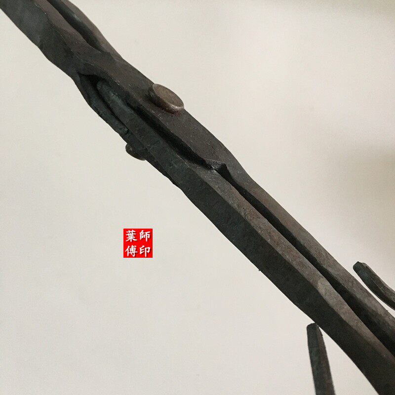 缙云烧饼钳锻打铁钳大头钳手工夹钳荆州锅盔火钳大圆筒饼钳垃圾夹