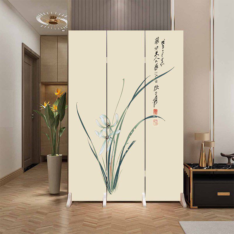中式家用屏风隔断客厅办公室卧室卫生间进门口遮挡玄关折叠移动