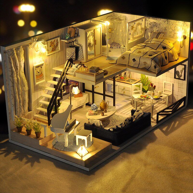 diy小c屋手工制作材料包场景模型屋小房子拼装积木玩具送礼物女友