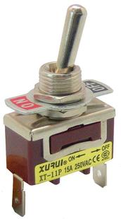 正品旭瑞钮子开关 XT-11A/P ON-OFF 单刀单掷 6.3插式脚 银触点