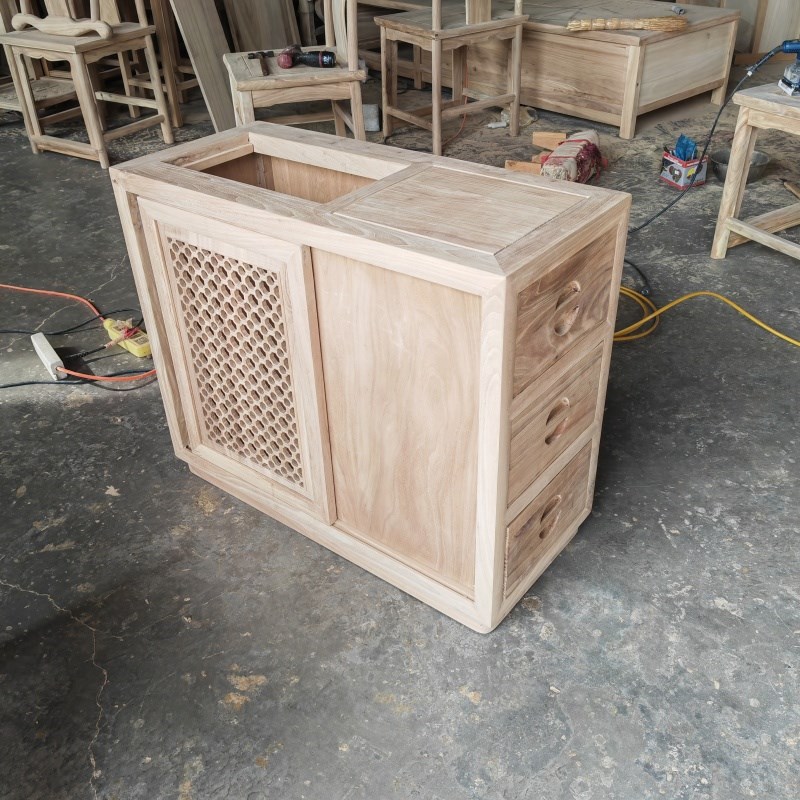 实木木茶水柜烧水壶一体全自动实木餐边柜茶桌侧边置物架家用茶柜