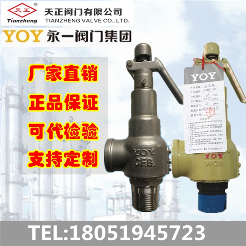 永一安全阀A27系列 弹簧微启式安全阀 天正 罗浮 永一