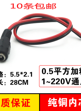 监控电源DC插头 12V220V48V36V 电源插头LED 公母插头 定制长度
