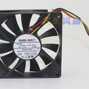 B39 05W 风扇 24V 3线3Pin座 NMB 0.09A 3106KL