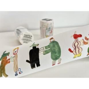 wooya【和纸胶带】 自带离型纸 拉手手*游牧系列*乐园 原创小众